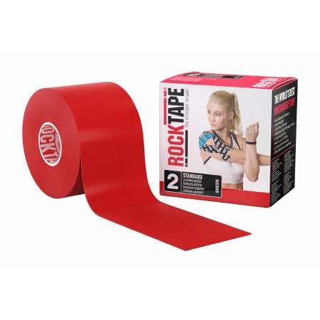 Picture of Kinesiology Tape Rock Tape® Water Resistant Cotton / Nylon 2 Inch X 5 Yard Red NonSterile081678648