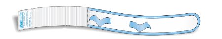 Picture of Leg Bag Strap Urocare® 17 to 23 Inch Long, Medium, 2 Inch Wide, Fabric, Hook and Loop6357