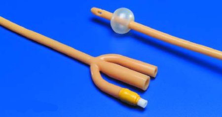Picture of Foley Catheter Dover™ 3-Way Standard Tip 5 cc Balloon 26 Fr. Silicone Elastomer Coated Latex8887688268