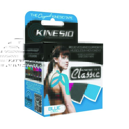 Picture of Kinesiology Tape Kinesio® Tex Classic Water Resistant Cotton 2 Inch X 4-2/5 Yard Blue NonSterile24-4891