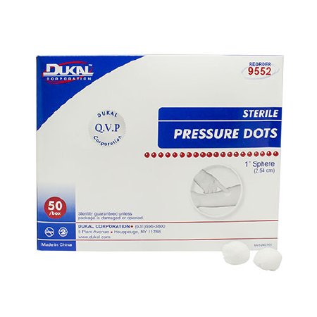 Picture of Gauze Pressure Dot Dukal™ Nonwoven 1-Ply 1 Inch Sphere Sterile9552