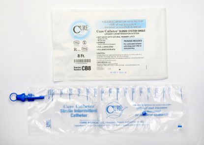Picture of Intermittent Catheter Kit Cure Catheter™ Closed System / Straight Tip 8 Fr. Without BalloonCB8