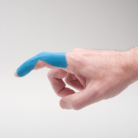 Picture of Metal Detectable Adhesive Strip American® White Cross 3 Inch Metal / Fabric Fingertip Blue Sterile1647025