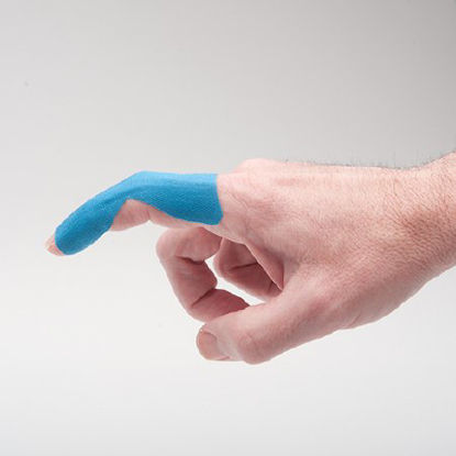 Picture of Metal Detectable Adhesive Strip American® White Cross 3 Inch Metal / Fabric Fingertip Blue Sterile1647025