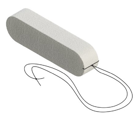 Picture of Nasal Packing with Applicator Rhino Rocket® PVA Expandacell® Foam Non-impregnated Medium 1.5 X 2 X 5 cm 8 Count Sterile11W-W0500-08AS