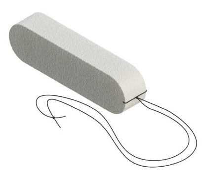 Picture of Nasal Packing with Applicator Rhino Rocket® PVA Expandacell® Foam Non-impregnated Medium 1.5 X 2 X 5 cm 8 Count Sterile11W-W0500-08AS