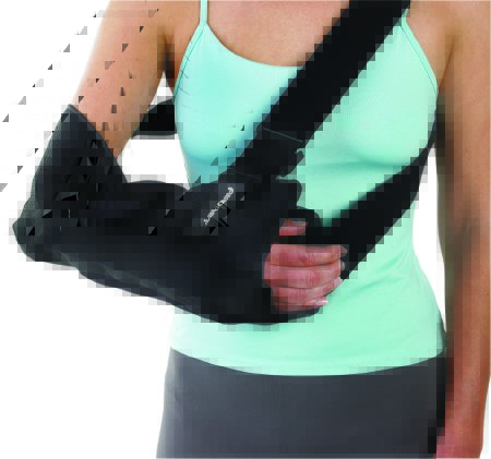 Picture of Arm Immobilizer with Abduction Pillow Aircast® Medium Mesh Fabric Back Strap / Shoulder Strap / Underarm Strap06GMA