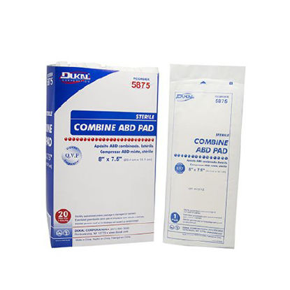 Picture of Abdominal Pad Dukal™ Nonwoven Cellulose 1-Ply 7-1/2 X 8 Inch Rectangle Sterile5875