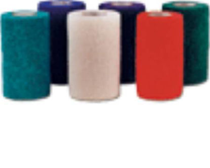 Picture of Cohesive Bandage Co-Flex®·Med 1-1/2 Inch X 5 Yard 16 lbs. Tensile Strength Self-adherent Closure Teal / Blue / White / Purple / Red / Green NonSterile7150RB