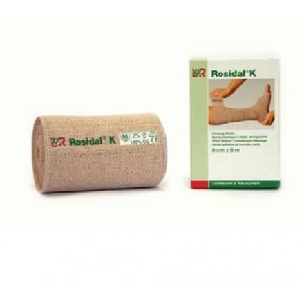 Picture of Compression Bandage Rosidal® K 4 Inch X 5-1/2 Yard High Compression Clip Detached Closure Tan NonSterile081515154