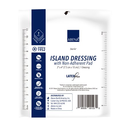 Picture of Adhesive Dressing Abena® 3 X 4 Inch Nonwoven Gauze Rectangle White Sterile1952