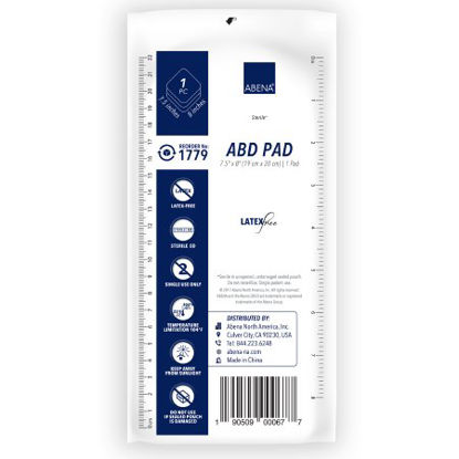 Picture of Abdominal Pad Abena® Nonwoven Cellulose 7-1/2 X 8 Inch Rectangle Sterile1779