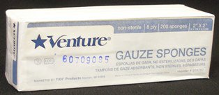 Picture of Gauze Sponge Venture™ Gauze 12-Ply 2 X 2 Inch Square NonSterile908294