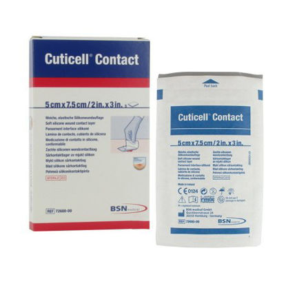Picture of Wound Contact Layer Dressing Cuticell® Contact® Silicone 2 X 3 Inch Sterile7268000
