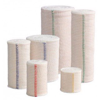 Picture of Elastic Bandage Cardinal Health™ 2 Inch X 5-4/5 Yard Standard Compression Double Hook and Loop Closure White Sterile23593-12LF