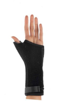 Picture of Thumb Splint Exos® Small Hook and Loop / Adjustable Cable Closure Left Hand Black230-41-1111