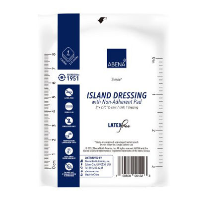 Picture of Adhesive Dressing Abena® 2 X 2-3/4 Inch Nonwoven Gauze Rectangle White Sterile1951
