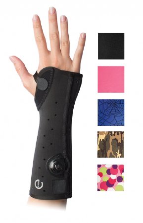 Picture of Wrist / Arm Brace Exos® Short Arm Thermoformable Polymer Right Hand Polka Dot Print Small312-42-3285