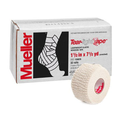 Picture of Athletic Tape Mueller® Tear-Light® Easy Tear Elastic Adhesive 1-1/2 Inch X 7-1/2 Yard White NonSterile130626