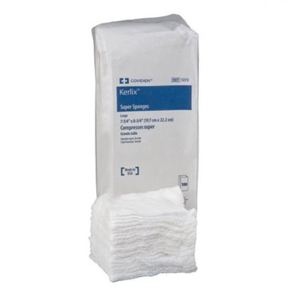 Picture of USP Type VII Fluff Dressing Kerlix™ Fluff Dried Woven Gauze 12-Ply 7-3/4 X 8-3/4 Inch Rectangle NonSterile1272