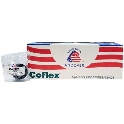 Picture of Cohesive Bandage CoFlex® 1 Inch X 5 Yard 14 lbs. Tensile Strength Self-adherent Closure Black NonSterile3100BK
