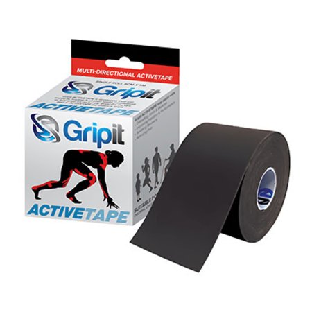 Picture of Kinesiology Tape Gripit ACTIVETAPE V2 4-Way Stretch Memory Fabric 2 Inch X 5-1/2 Yard Black NonSterile24-0270BLK-PL