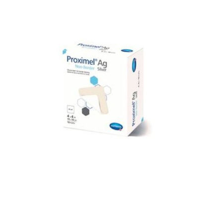Picture of Silver Silicone Foam Dressing Proximel® Ag Non-Border 8 X 8 Inch Square Sterile15713119