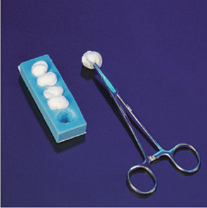 Picture of Surgical Cherry Dissector Sponge X-Ray Detectable 1/2 Inch Diameter 5 Count Foam Count Holder Sterile30-112