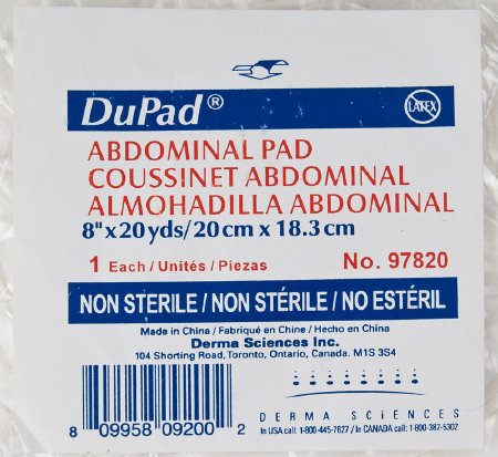 Picture of Abdominal Pad DuPad® Cellulose 1-Ply 8 Inch X 20 Yard Roll Shape NonSterile97820