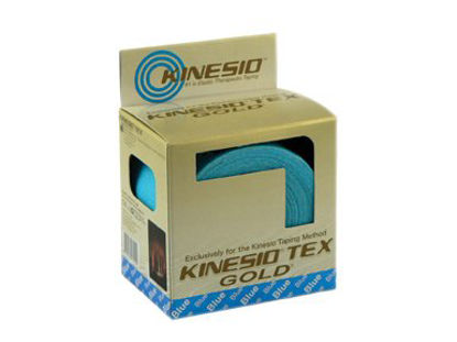 Picture of Kinesiology Tape Kinesio® Tex Gold™ Water Resistant Cotton 2 Inch X 5-1/2 Yard Blue NonSterile24-4912