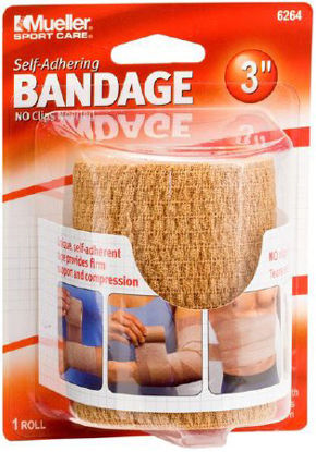 Picture of Cohesive Bandage Mueller® 3 Inch X 5 Yard Standard Compression Self-adherent Closure Beige NonSterile6264