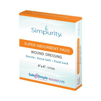 Picture of Super Absorbent Dressing Simpurity® Nonwoven 4 X 4 Indc SterileSNS59044