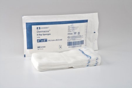 Picture of USP Type VII X-Ray Detectable Gauze Sponge Dermacea™ Gauze 12-Ply 4 X 8 Inch Rectangle Sterile441602