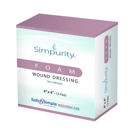 Picture of Foam Dressing Simpurity™ 4 X 4 Inch Square Non-Adhesive without Border SterileSNS51W04