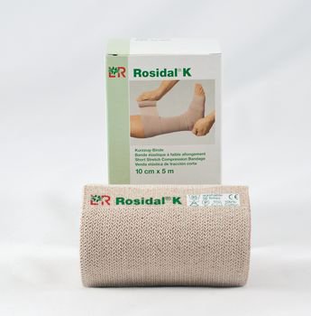 Picture of Compression Bandage Rosidal® K 3-7/50 Inch X 5-1/2 Yard High Compression Clip Detached Closure Tan NonSterile55977402