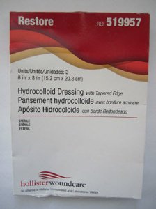 Picture of Hydrocolloid Dressing Restore™ 6 X 8 Inch Rectangle Sterile519957