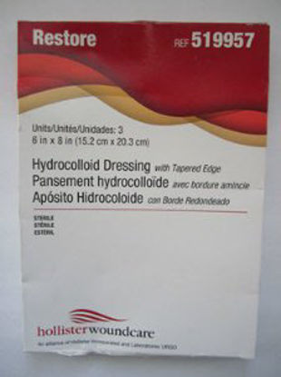 Picture of Hydrocolloid Dressing Restore™ 6 X 8 Inch Rectangle Sterile519957