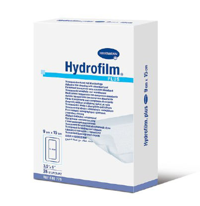 Picture of Transparent Film Dressing with Pad Hydrofilm® Plus Rectangle 3-1/2 X 6 Inch 4 Tab Delivery Without Label Sterile685775