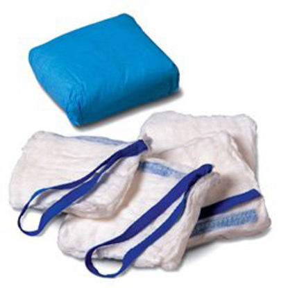 Picture of Surgical Laparotomy Sponge Curity™ X-Ray Detectable Cotton 4 X 18 Inch 5 Count Pouch Sterile6545