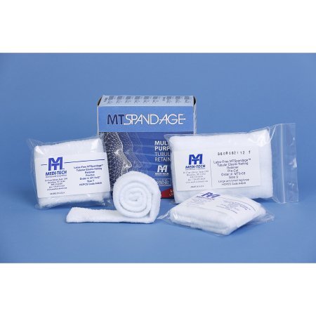 Picture of Elastic Net Retainer Dressing MT Spandage™ Pre-Cuts with Cut Outs Tubular / Pre-Cut Elastic 25 Yard Size 12 White 3X-Large Chest / Abdomen / Back / EKG Monitoring NonSterileMT12-02