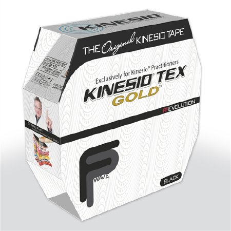 Picture of Kinesiology Tape Kinesio® Tex Gold™ FP Water Resistant Cotton 2 Inch X 34 Yard Black NonSterileGKT-45125-FP