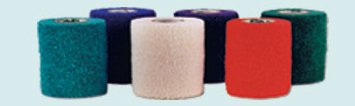 Picture of Cohesive Bandage Co-Flex®·Med 1 Inch X 5 Yard 16 lbs. Tensile Strength Self-adherent Closure Teal / Blue / White / Purple / Red / Green NonSterile7100RB