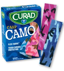 Picture of Adhesive Strip Curad® 3/4 X 3 Inch Plastic Rectangle Kid Design (Camp Camo) SterileAB113