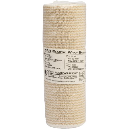 Picture of Elastic Bandage NAR 6 Inch X 5 Yard Medium Compression Single Hook and Loop Closure Tan NonSterile30-0007