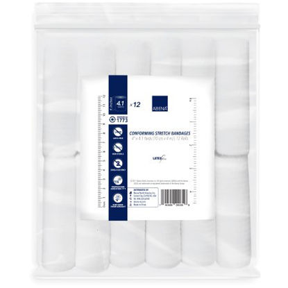 Picture of Conforming Bandage Abena® Cotton 1-Ply 4 Inch X 4-1/10 Yard Roll Shape NonSterile1773