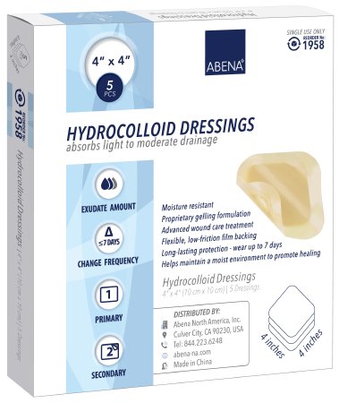 Picture of Hydrocolloid Dressing Abena® 4 X 4 Inch Square Sterile1958