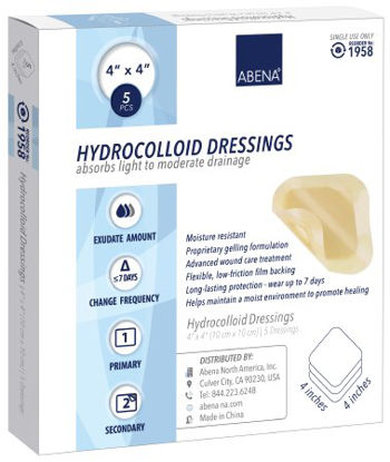 Picture of Hydrocolloid Dressing Abena® 4 X 4 Inch Square Sterile1958