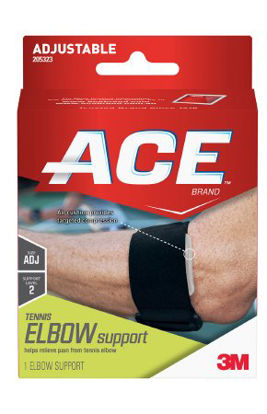 Picture of Elbow Support 3M™ Ace™ One Size Fits Most Hook and Loop Strap Closure Tennis Elbow Strap Left or Right Arm Black205323
