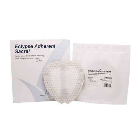 Picture of Super Absorbent Dressing Eclypse® Adherent Sacral Silicone 8-1/2 X 9 Inch SterileCR3986