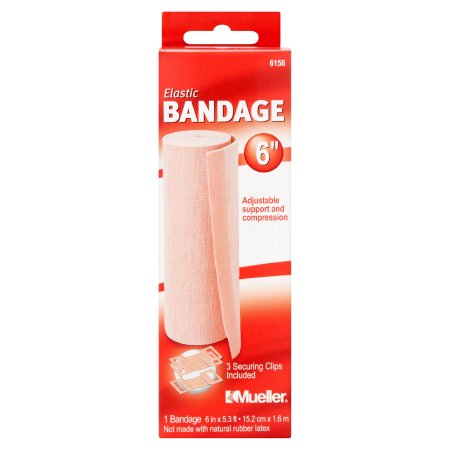 Picture of Elastic Bandage Mueller® 6 Inch X 5.3 Foot Standard Compression Clip Detached Closure Beige NonSterile6156
